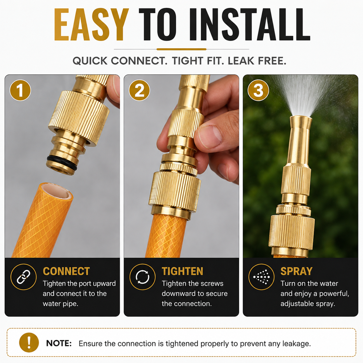 High Pressure Brass Nozzle (Pack of 1)