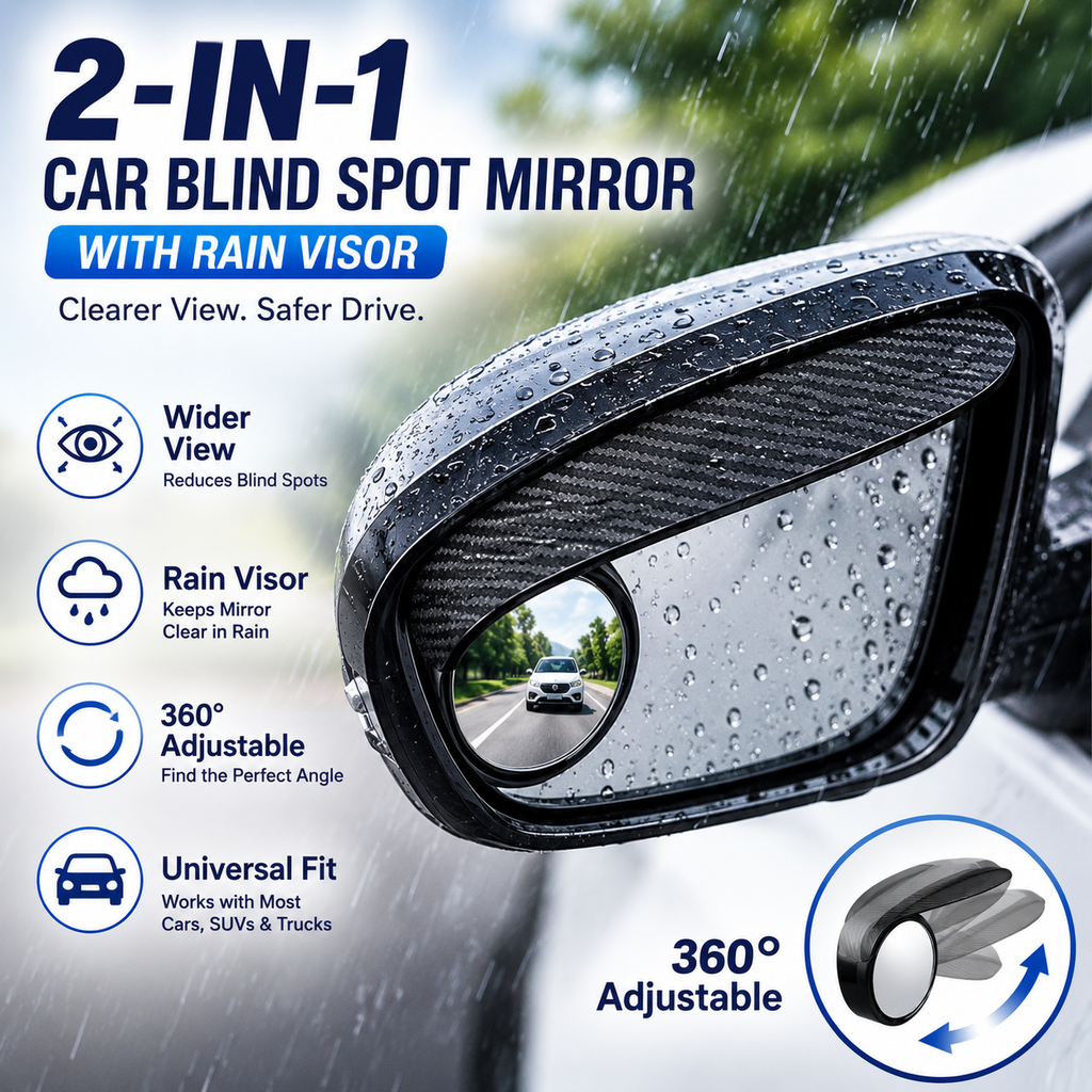 2-in-1 Car Blind Spot Mirror